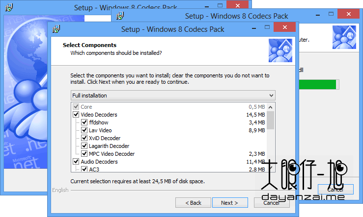 Windows 8 视频解码器 Windows 8 Codec Pack