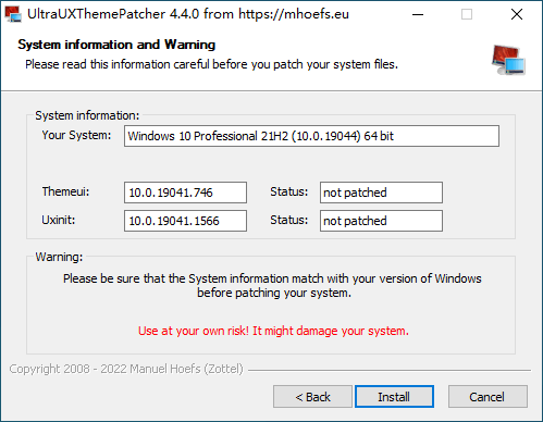 Windows 主题破解限制工具 UltraUXThemePatcher