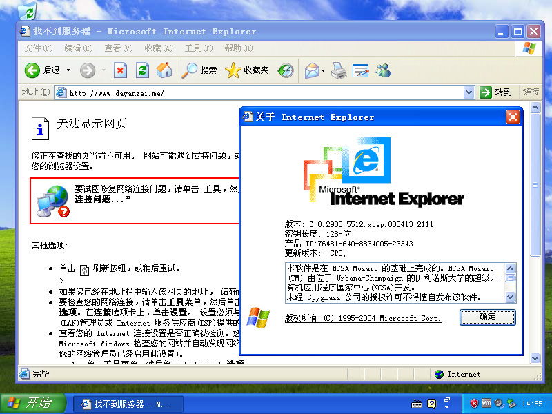  Windows XP IE 浏览器